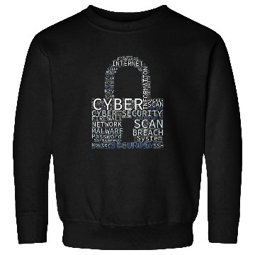 Discover Cyber Security Wordcloud Padlock Sweatshirts