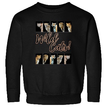 Discover WILDCATS! | Lion, Leopard, Cheetah, Puma, Tiger Sweatshirts