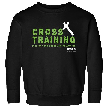 Discover Christian Cross Training Running Bible Design Sweatshirts