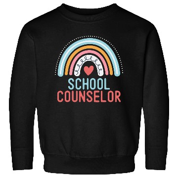 Discover Funny School Counselor Rainbow Appreciation Back Sweatshirts