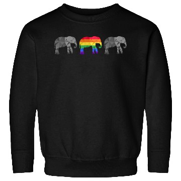 Discover Elephant LGBTQ Rainbow Flag Gay Pride Sweatshirts