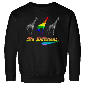 Discover Colorful Giraffe LGBTQ Gay Pride Rainbow Flag Sweatshirts