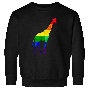 Discover Colorful Giraffe LGBTQ Rainbow Flag Gay Pride Sweatshirts