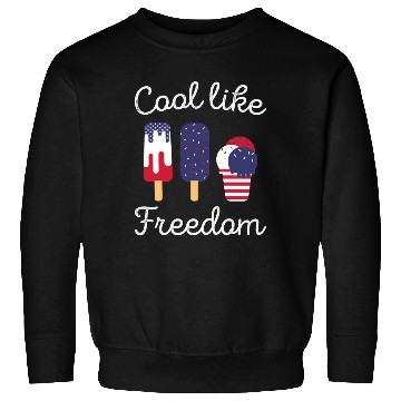 Discover Ice Cream Freedom Popsicles US Flag Sweatshirts