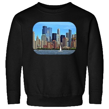 Discover Manhattan NY – Sailboat By Manhattan Skyline Sweatshirts