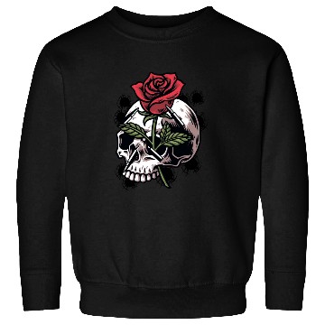 Discover Bullets and Skull Roses Aesthetic Dripping Pattern Sweatshirts