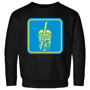 Discover Sign bubble tea button Sweatshirts