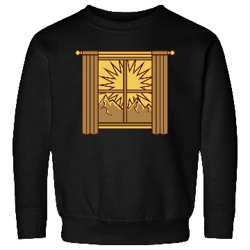 Discover view mountains window curtain Sweatshirts
