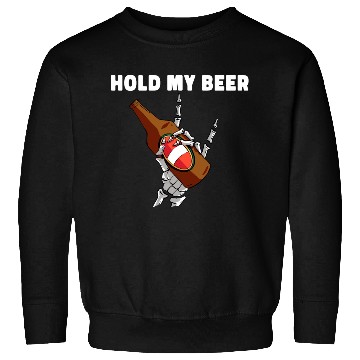 Discover Featuring a skeleton s hand holding a beer Sweatshirts