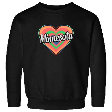 Discover Minnesota Colorful Heart Gift Sweatshirts
