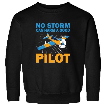 Discover Pilot no storm can harm airplane aviation aircraft Sweatshirts