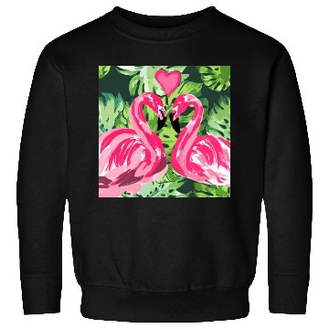 Discover Pink Flamingo Love Sweatshirts
