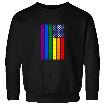 Discover LGBTQIA+ American Flag Pride Sweatshirts