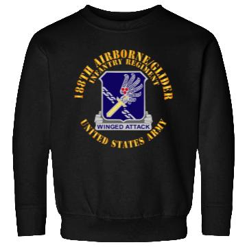 Discover Army 188th Airborne Glider Infantry Regiment DUI X Sweatshirts