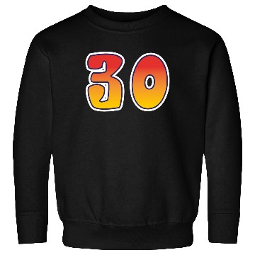 Discover Number 30 Red - Orange Design Sweatshirts