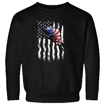 Discover US Flag Patriotic American Chameleon in Stars Sweatshirts
