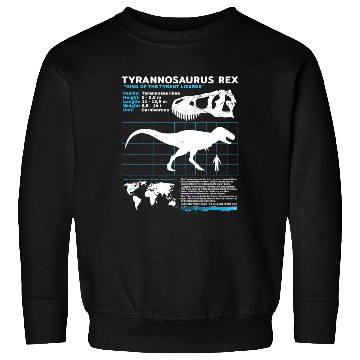 Discover Tyrannosaurus Rex fact sheet Sweatshirts