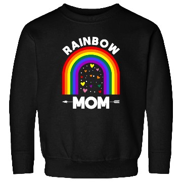 Discover Rainbow Proud Mom Colorful Heart LGBTQ Sweatshirts