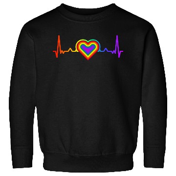 Discover Rainbow Heart LGBTQ Lesbian Gay Pride Sweatshirts