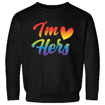 Discover I'm Hers Funny Lgbt Couple Lesbian Gay Rainbow Sweatshirts