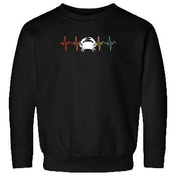 Discover Retro Crab Heartbeat Sweatshirts