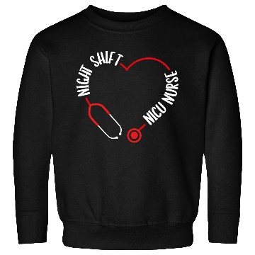 Discover Night Shift Nicu Nurse Stethoscope Nursing Sweatshirts