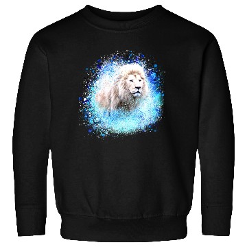 Discover lion,graffiti,painting,blue,white lion Sweatshirts