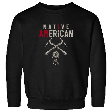 Discover Native American Axe Traditional Dreamcatcher Feath Sweatshirts