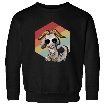 Discover Cool Retro Goat With Sunglasses Sweatshirts