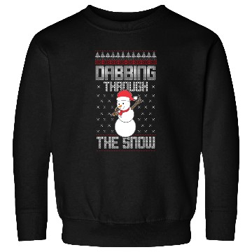 Discover Christmas Dabbing Through The Snow Funny Snowman Sweatshirts
