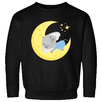 Discover cute elephant sleeping in the moon Sweatshirts