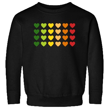 Discover Hearts - Autumn Gradient, Green to Red Sweatshirts