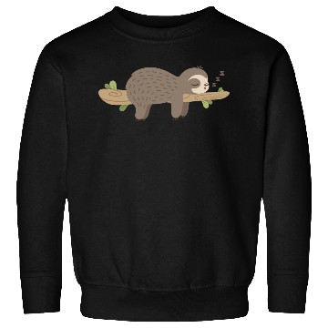 Discover sleeping sloth on tree branch Sweatshirts