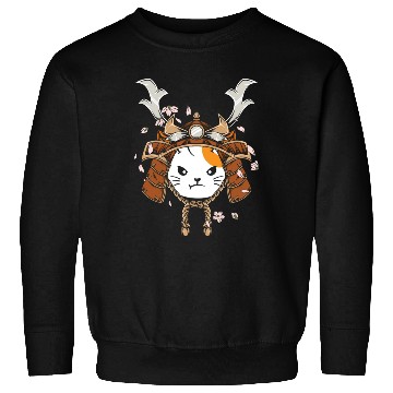 Discover cat with samurai helmet Sweatshirts cats pets present