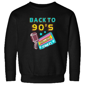 Discover Back To 90's Cassette Mixtape 90s Music Lover Sweatshirts
