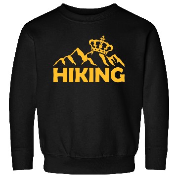 Discover Logo Hiking crown mountains Sweatshirts