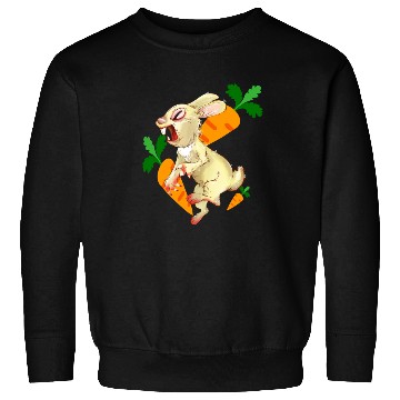 Discover Crazy rabbit running for carrot Sweatshirts