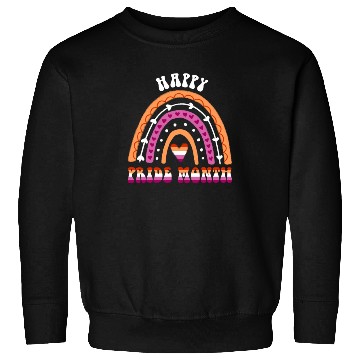 Discover Happy Pride Month Lesbian Rainbow Sweatshirts