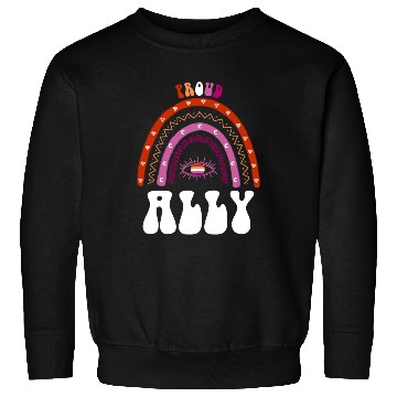 Discover Lesbian Pride Rainbow Proud Ally Lesbian Sweatshirts