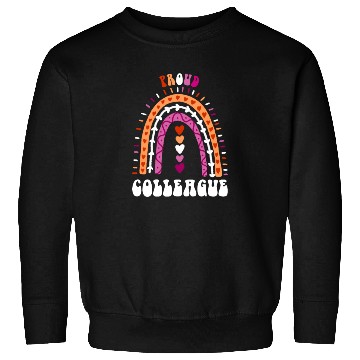 Discover Proud Colleague Lesbian Pride Boho Rainbow Sweatshirts