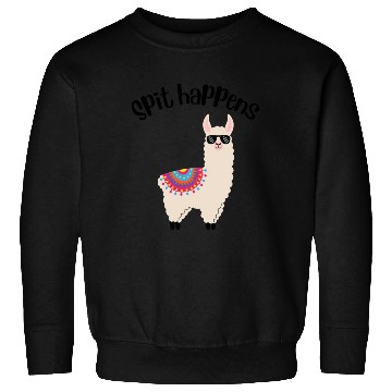 Discover Spit Happens Llama Sweatshirts