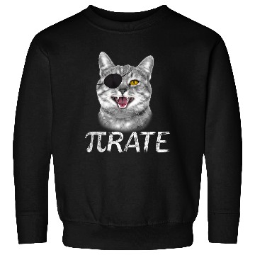 Discover Funny Pi Day Math Science Cat Pirate Sweatshirts