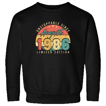Discover Gift Idea For August 1986 Sweatshirts