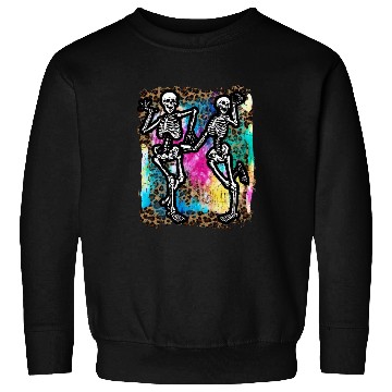 Discover Halloween Skeletons Dancing Tie Dye Sweatshirts