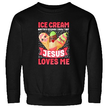 Discover Ice Cream Christian Jesus Cone Sweatshirts