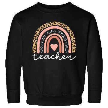 Discover Boho Teacher Rainbow Leopard Teacher Appreciation Sweatshirts