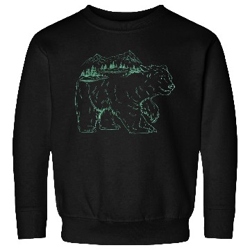 Discover Bear Landscape Mountain Wilderness Mountaineer Sweatshirts