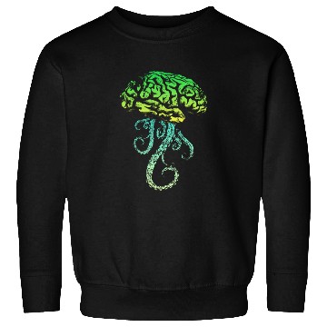 Discover Brain with Tentacles Green Sweatshirts