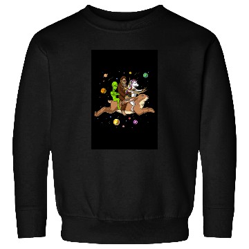 Discover Alien Bigfoot Unicorn Riding Jackalope Sweatshirts