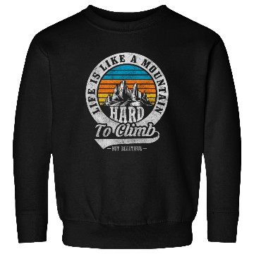 Discover Mountains Nature Rock Climbing Sweatshirts